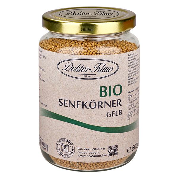 Hořčičná semínka žlutá bio 500g Doktor-Klaus noWaste Hořčičná semínka žlutá bio 500g Doktor-Klaus noWaste