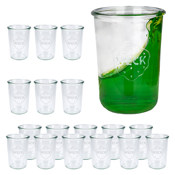 Sada 18 sklenic Weck 850ml, 3/4L tumbler&#367;