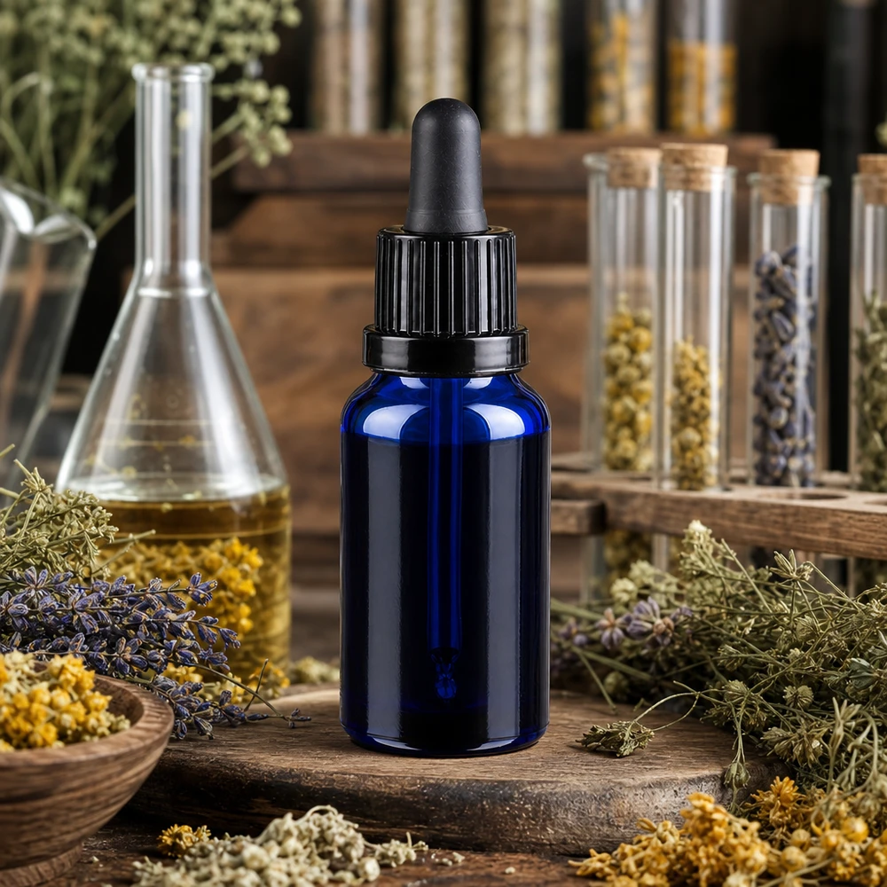 20ml Pipettenflasche mit schwarzem OV Verschluss - wiederverwendbar und umweltfreundlich