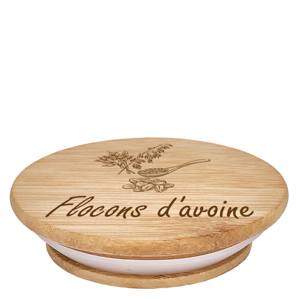 Couvercle en bois "Flocons d'avoine" pro WECK RR100 Couvercle en bois "Flocons d'avoine" pro WECK RR100