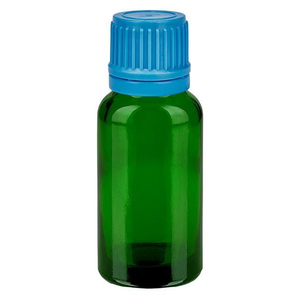 20ml lahvička 11mm šroubovací uzávěr modrý tamper-evidentní uzávěr GreenLine UT18/20 20ml lahvička 11mm šroubovací uzávěr modrý tamper-evidentní uzávěr GreenLine UT18/20