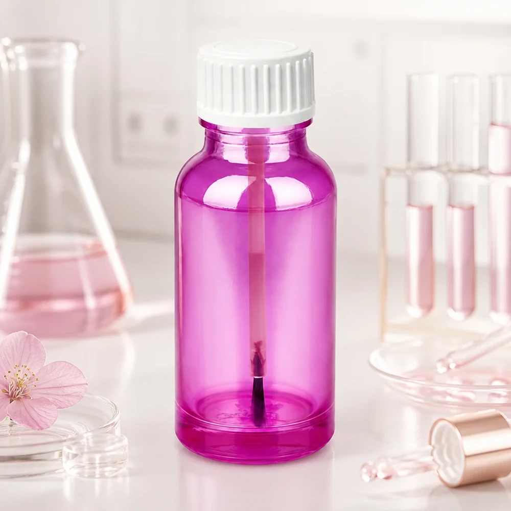20ml lahvička se štětečkem bílá standardní PurpleLine UT18/20 Handliche 20ml Glasflasche mit Pinselverschluss für präzise Dosierung von Flüssiglacken