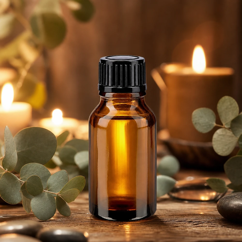 Lékárenská láhev hnědá 15ml kapátko uzávěr 1mm černý standardní Kompakte Tropfflasche 15ml braun für Aromatherapie und Naturheilkunde