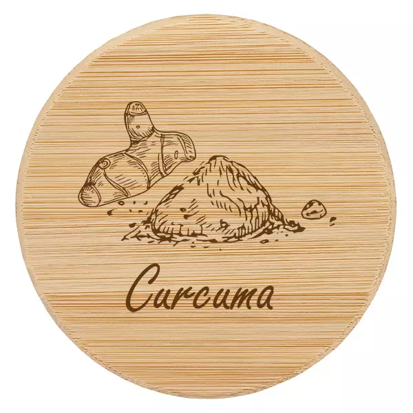 Couvercle en bois "Curcuma" pro WECK RR60