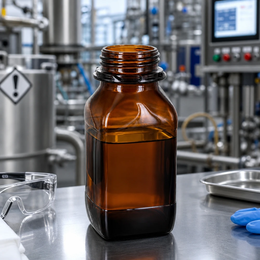 Láhev na chemikálie o objemu 500 ml Ergonomische 500ml Chemikalienflasche mit griffiger Oberfläche für sicheres Handling im Labor