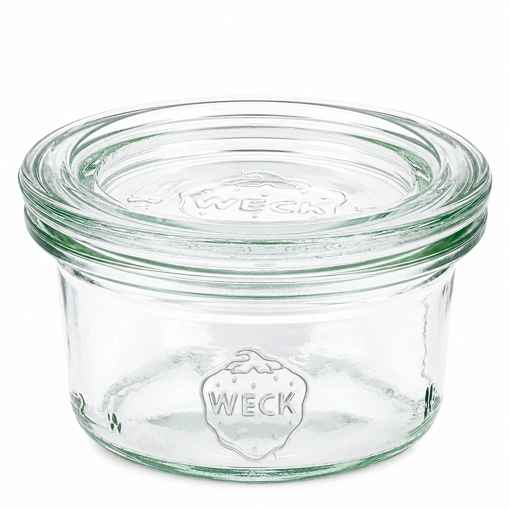 Skleněné 50ml sklenice s víčkem WECK RR60. WECK Sturzglas 50ml mit Glasdeckel RR60 Einmachglas transparent für Marmelade und Konserven