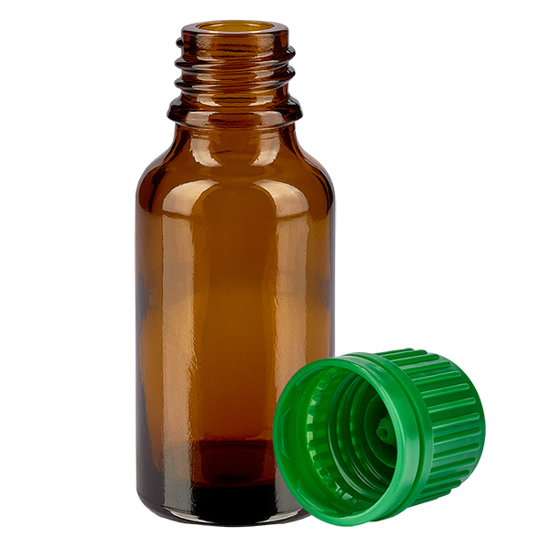 20ml láhev 11mm šroubovací uzávěr zelená s tamper-evidentním uzávěrem BrownLine UT18/20 20ml láhev 11mm šroubovací uzávěr zelená s tamper-evidentním uzávěrem BrownLine UT18/20