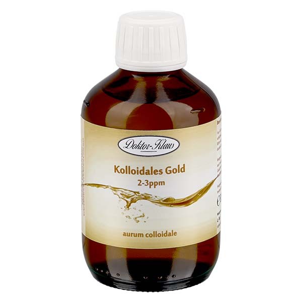 200 ml koloidn&#237;ho zlata Doktor-Klaus, 2-3ppm, jantarov&#225; sklen&#283;n&#225; l&#225;hev s uz&#225;v&#283;rem, kter&#253; lze snadno otev&#345;&#237;t.
