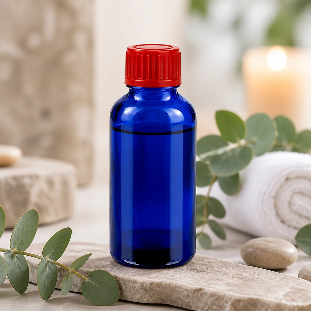 Sterilisierbare 30ml Medizinflasche aus Borosilikatglas mit chemieresistentem Verschluss