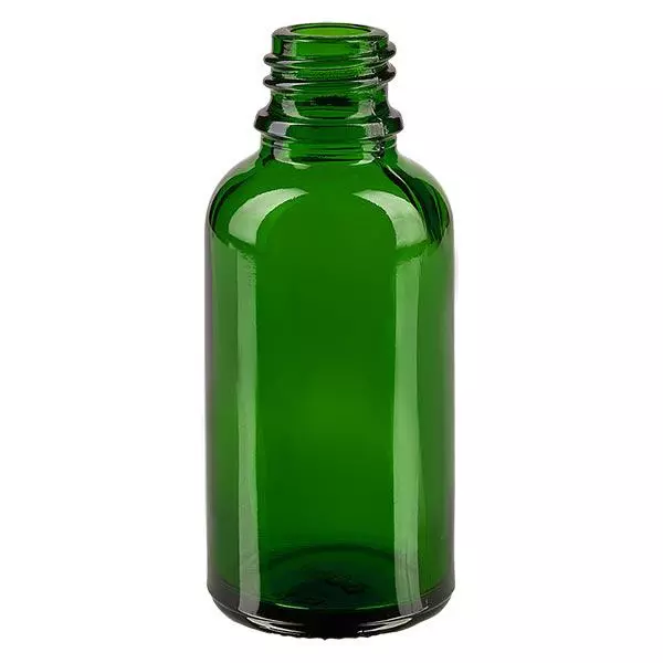 Kapací lahvička 10ml DIN 18 s nalévacím kroužkem ze zeleného skla