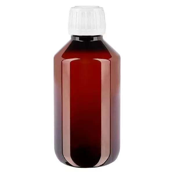PET láhev 200ml se standardním bílým uzávěrem s pojistkou proti manipulaci