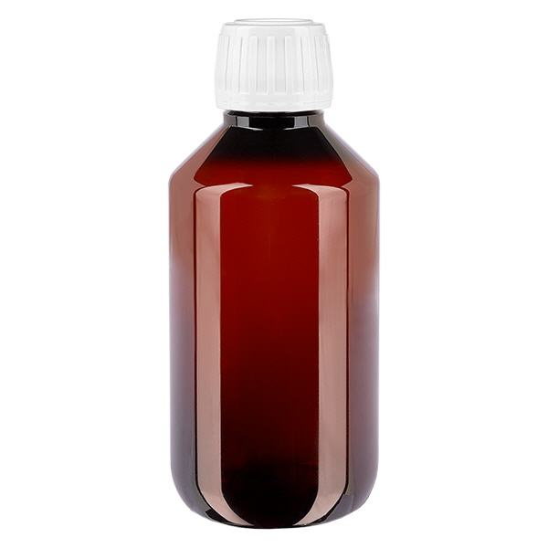 PET láhev 200ml se standardním bílým uzávěrem s pojistkou proti manipulaci PET láhev 200ml se standardním bílým uzávěrem s pojistkou proti manipulaci