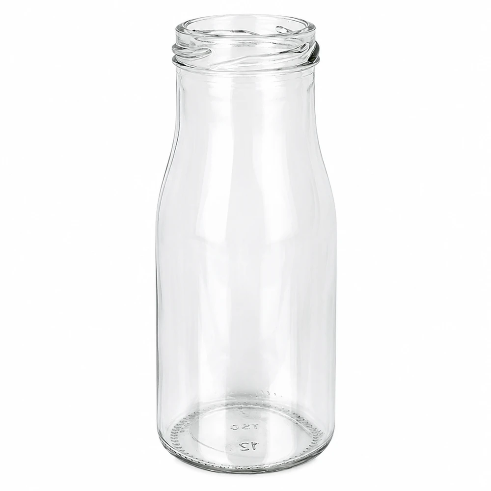 Láhev 150 ml bez víčka (TO43) UNiTWIST UNiTWIST Bottle150 Glasflasche 150ml TO43 Gewinde transparent leer für Lebensmittel Getränke Saft Smoothie