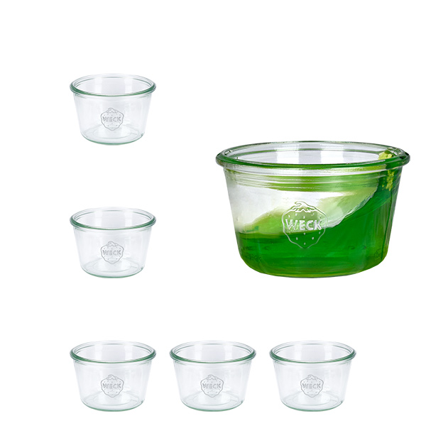 Sada 6 sklenic Weck o objemu 370 ml.
