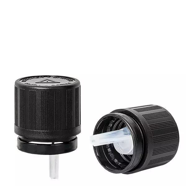 Kapátko 1mm horní černé 18mm uzávěr s ochranou proti manipulaci Dětská pojistka Výstražný symbol pro nevidomé Kapátko 1mm horní černé 18mm uzávěr s ochranou proti manipulaci Dětská pojistka Výstražný symbol pro nevidomé