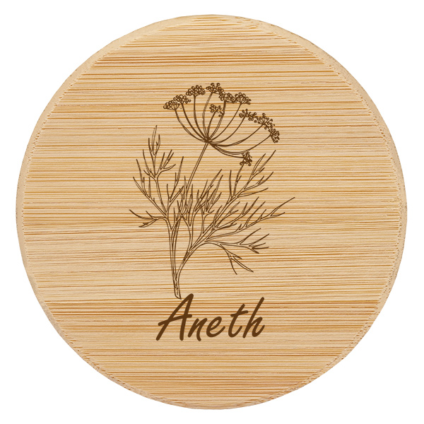 Couvercle en bois "Aneth" pour WECK RR60 Couvercle en bois "Aneth" pour WECK RR60