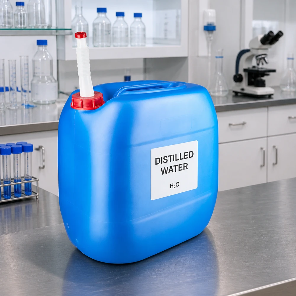 Kanystr 30 litrů modrý s výpustným potrubím Flex Stapelbarer 30 Liter Kanister aus stabilem Kunststoff mit flexiblem Ausgießrohr in Weiß