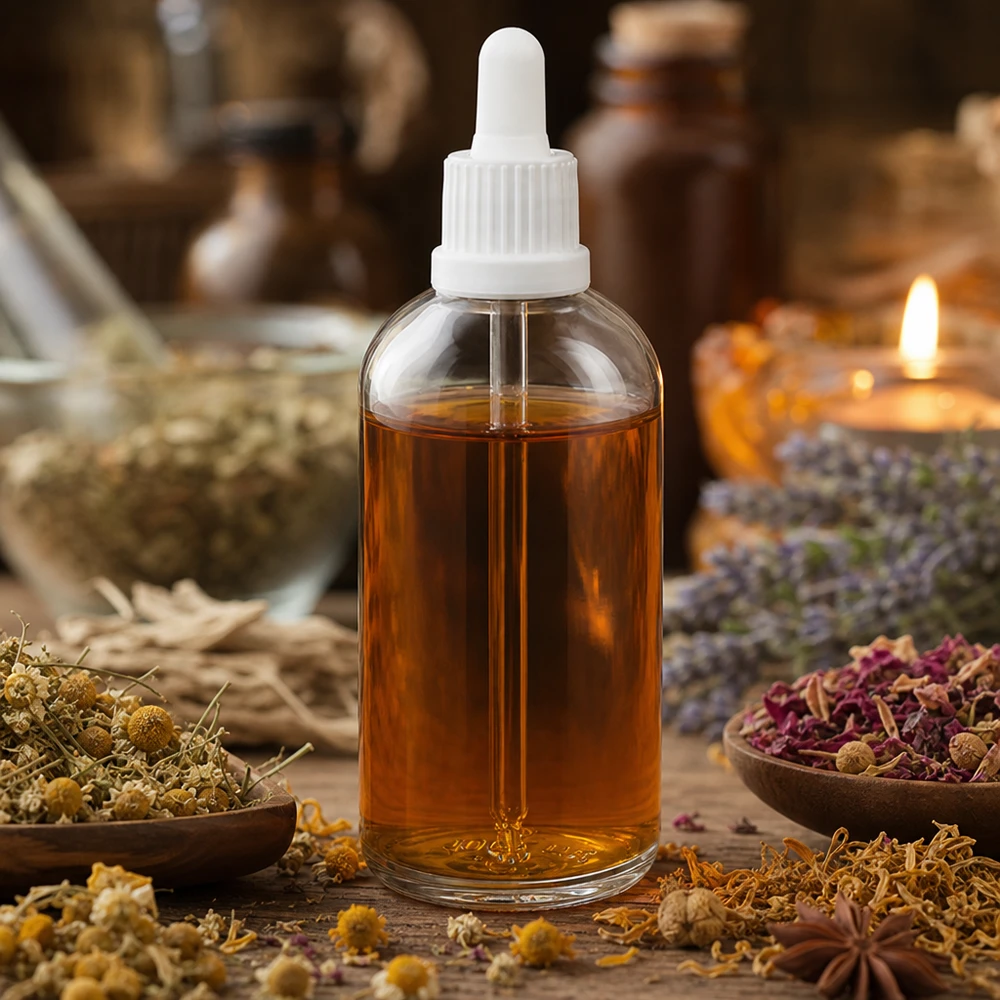 100ml pipetovací láhev bílá s uzávěrem s ochranou proti manipulaci ClearLine UT18/100 Herbalistik Dropper-Flasche ClearLine 100ml weißer Aufsatz ideal für Pflanzentinkturen und Öle