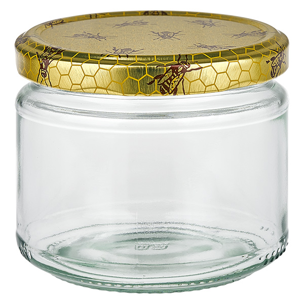 330ml kulat&#225; sklenice + v&#237;&#269;ko BasicSeal honeycomb UNiTWIST.