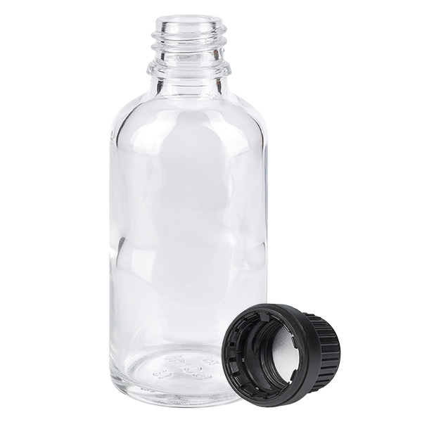 50ml lahvička 11mm šroubovací uzávěr černý uzávěr ClearLine UT18/50. 50ml lahvička 11mm šroubovací uzávěr černý uzávěr ClearLine UT18/50.