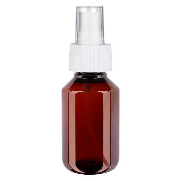 PET lahvička 100ml s rozprašovačem bílá PET lahvička 100ml s rozprašovačem bílá