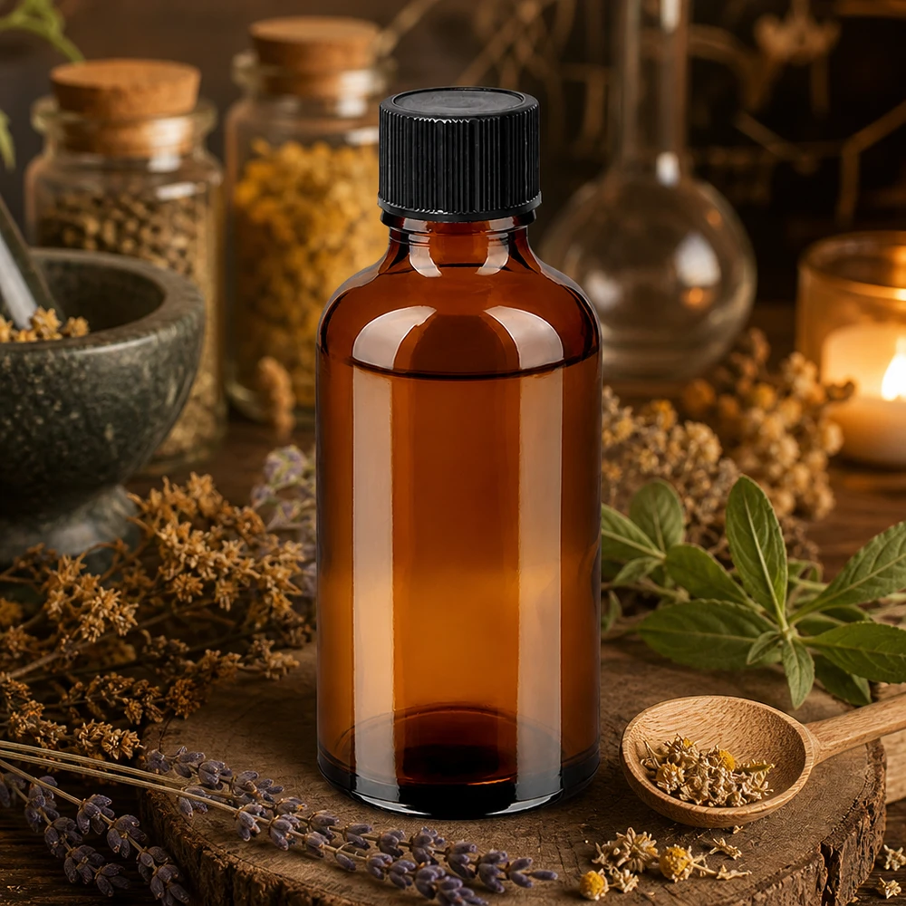 50ml lahvička s kapátkem 1mm černá standardní uzávěr BrownLine UT18/50 50ml BrownLine Tropfflasche mit UV-Schutz und ergonomischem schwarzem Verschluss