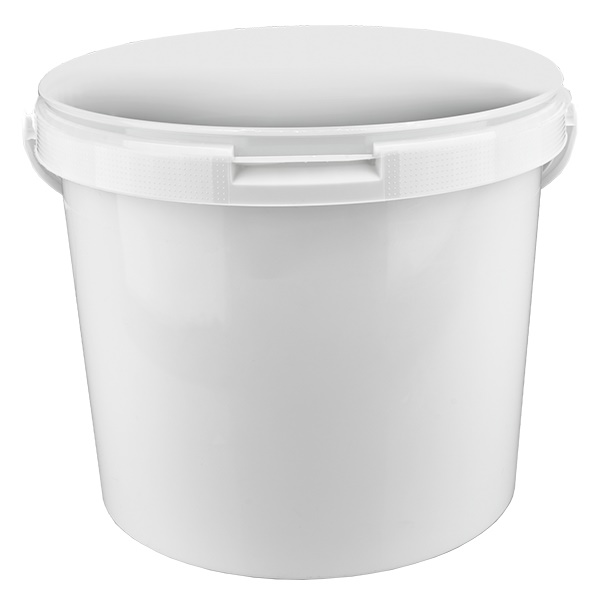 B&#237;l&#233; polypropylenov&#233; plastov&#233; v&#283;dro 5,6L bez v&#237;ka