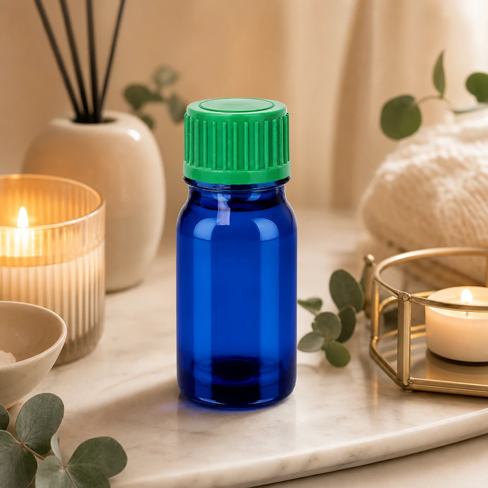 Medizinische 5ml Glasflasche mit grünem UT18/5 Verschluss für sterile Lagerung von Wirkstoffen