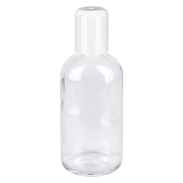 100ml roll-on lahvička bílá standardní uzávěr ClearLine UT18/100 Kleine 100ml Roll-On Reiseflasche weiss ClearLine UT18 für Deo Parfum und Körperpflege