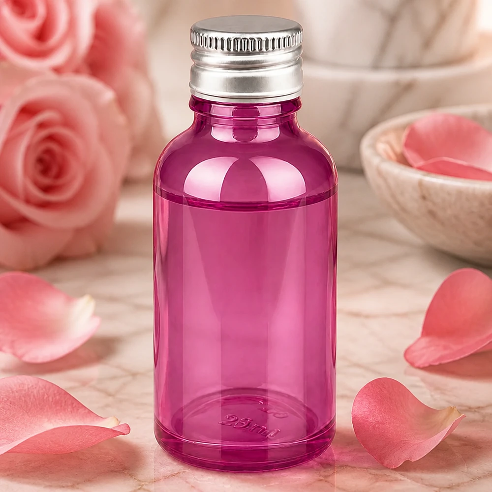 30ml Apotheker-Flasche in Violett mit dichtschließendem 11mm Aluminium-Deckel
