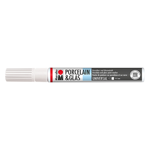 Bílá pastelka 1-2 mm na sklo/porcelán Bílá pastelka 1-2 mm na sklo/porcelán
