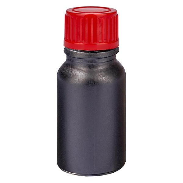 10ml láhev 11mm šroubovací uzávěr červený standard BlackLine UT18/10 10ml láhev 11mm šroubovací uzávěr červený standard BlackLine UT18/10