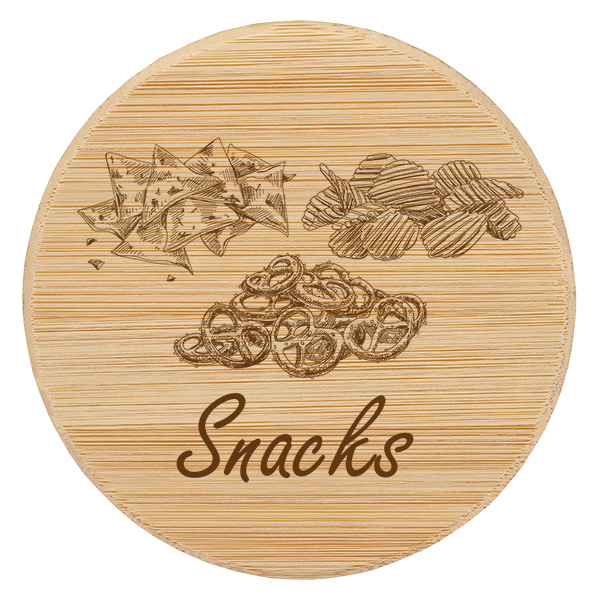 Couvercle en bois "Snacks" pour WECK RR100 Couvercle en bois "Snacks" pour WECK RR100