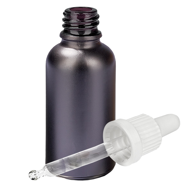 30ml pipetovací láhev bílá s tamper-evidentním uzávěrem BlackLine UT18/30