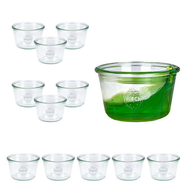 Sada 12 zavařovacích sklenic Weck s objemem 370 ml se sklenicemi s tulipánovým víčkem Sada 12 zavařovacích sklenic Weck s objemem 370 ml se sklenicemi s tulipánovým víčkem