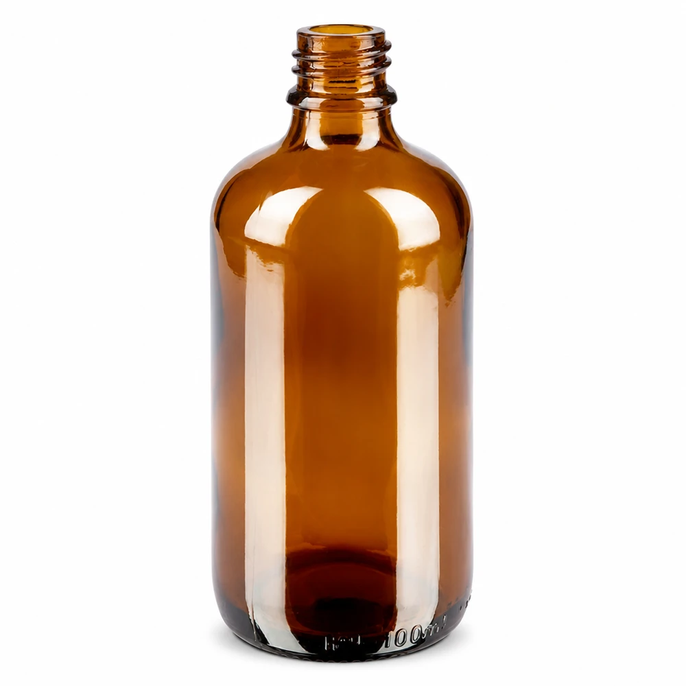 Braune 100ml Apothekenflasche aus Glas mit Gewinde, leere Medizinflasche für Tropfen und Tinkturen