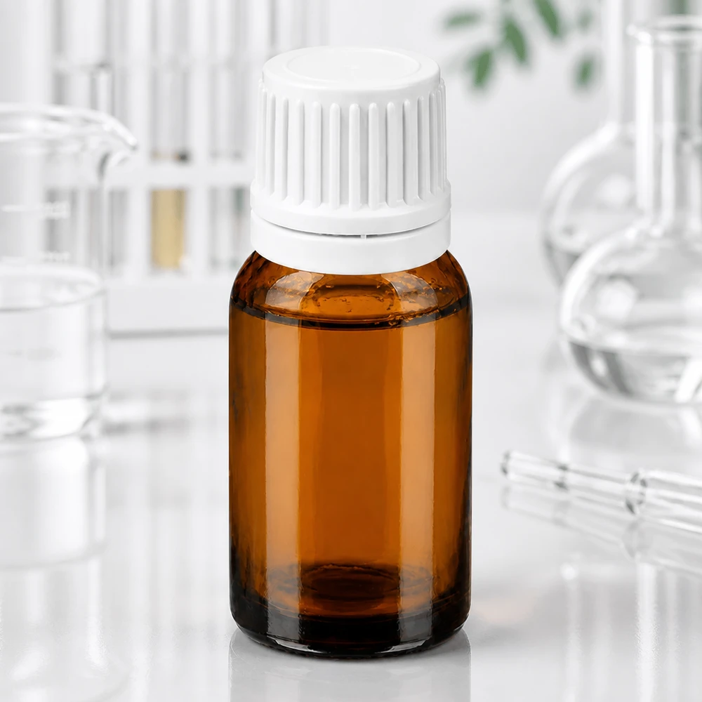 10ml lahvička s kapátkem 0,7mm bílá s tamper-evidentním uzávěrem BrownLine UT18/10 10ml braune Glasflasche mit weißem Tropfverschluss ideal für Aromatherapie und Homöopathie