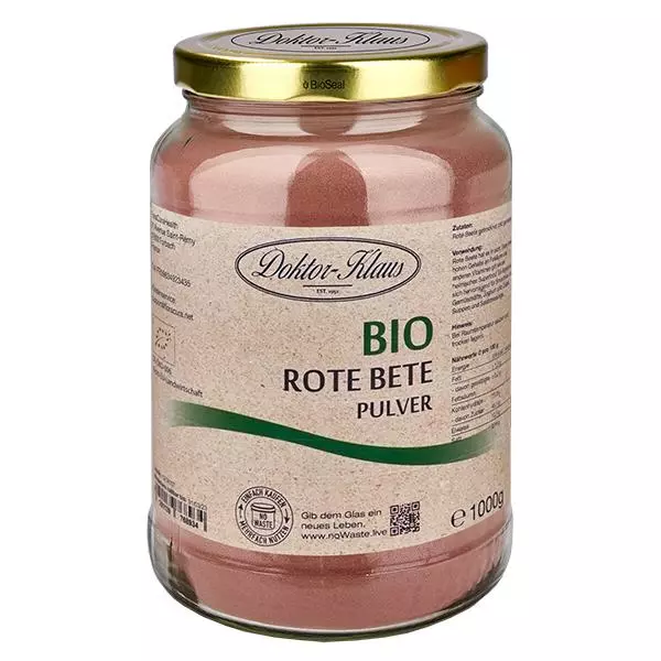 Prášek z bio červené řepy 1000g Doktor-Klaus noWaste Prášek z bio červené řepy 1000g Doktor-Klaus noWaste