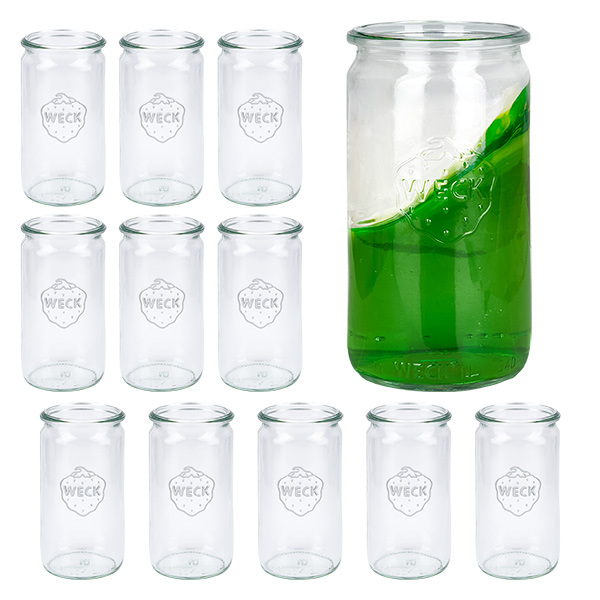 Sada 12 zavařovacích sklenic Weck o objemu 340 ml. Sada 12 zavařovacích sklenic Weck o objemu 340 ml.