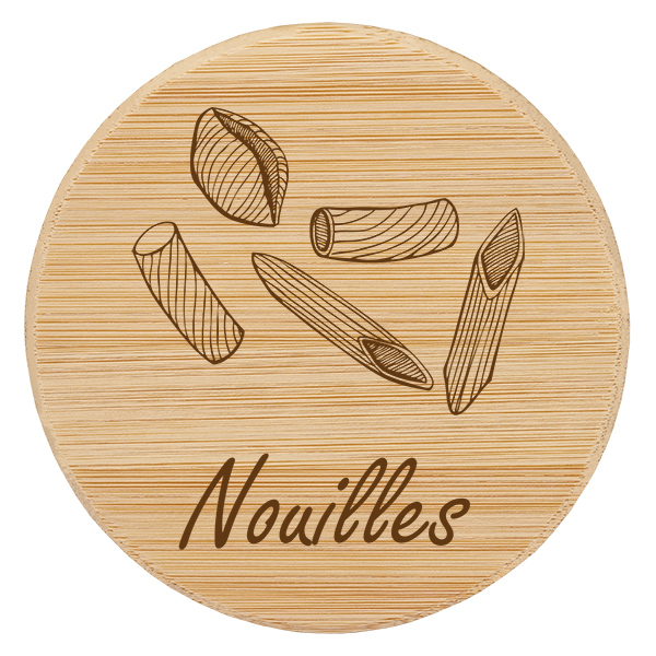 Couvercle en bois &quot;Nouilles&quot; pour WECK RR100