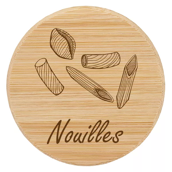 Couvercle en bois "Nouilles" pour WECK RR100 Couvercle en bois "Nouilles" pour WECK RR100