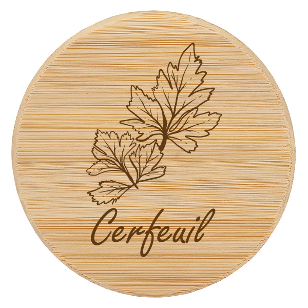 Couvercle en bois "Cerfeuil" pro WECK RR60 Couvercle en bois "Cerfeuil" pro WECK RR60