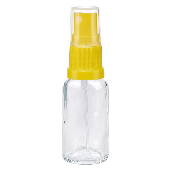 20ml lahvička s rozprašovačem žlutá/transparentní standardní uzávěr ClearLine UT18/20 20ml lahvička s rozprašovačem žlutá/transparentní standardní uzávěr ClearLine UT18/20