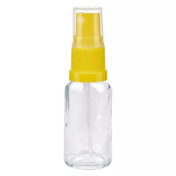20ml lahvička s rozprašovačem žlutá/transparentní standardní uzávěr ClearLine UT18/20
