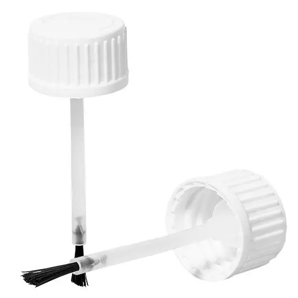 Šroubovací uzávěr + štěteček pro 20ml lahvičku bílý 18mm. Šroubovací uzávěr + štěteček pro 20ml lahvičku bílý 18mm.