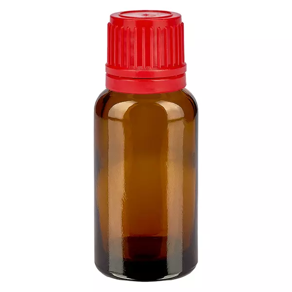 20ml láhev 11mm šroubovací uzávěr červený tamper-evidentní uzávěr BrownLine UT18/20 20ml láhev 11mm šroubovací uzávěr červený tamper-evidentní uzávěr BrownLine UT18/20