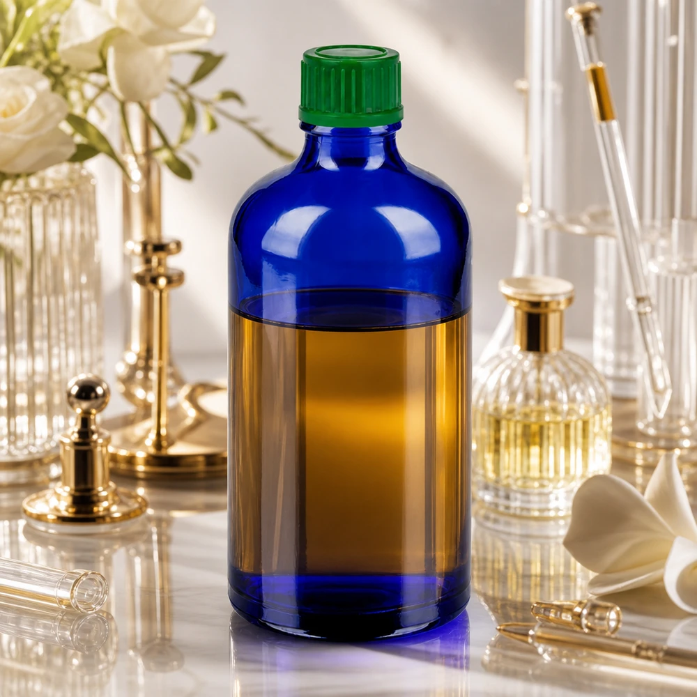 100ml Glasflasche in intensivem Kobaltblau mit robustem Design für den täglichen Gebrauch