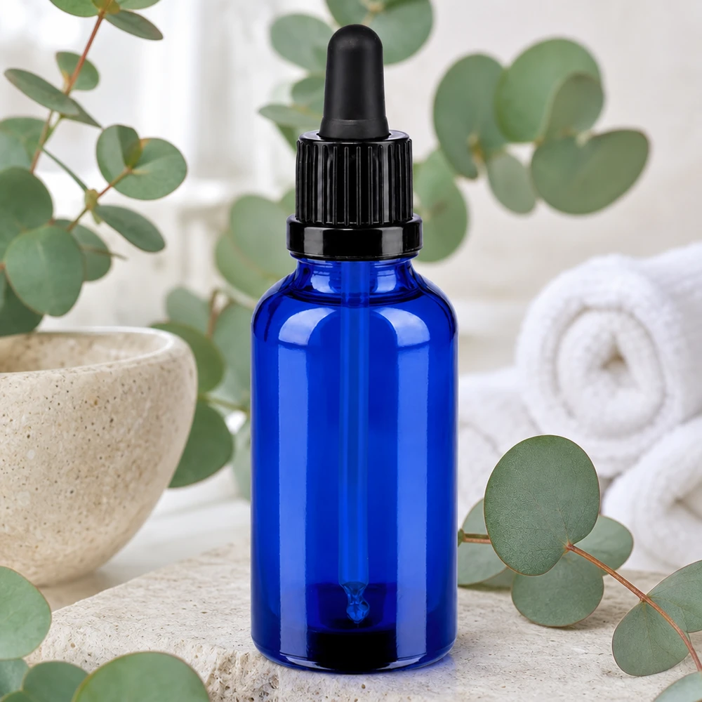30ml pipetovací láhev černá se zajištěným uzávěrem BlueLine UT18/30 30ml Tropfenflasche aus stabilem Glas mit kindersicherem Verschluss für den Hausgebrauch