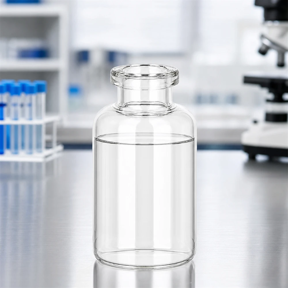 Hochwertige Klarglas Injektionsflasche 30ml mit verdicktem Mündungsrand für sichere Gummistopfenversiegelung