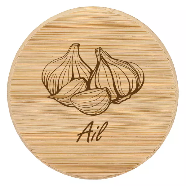 Couvercle en bois "Ail" pro WECK RR60